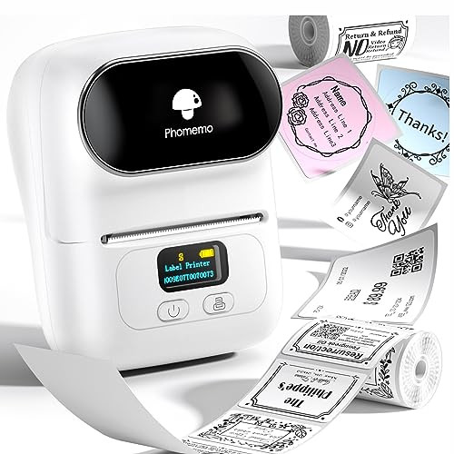 Phomemo M110 címkenyomtató, hordozható, Bluetooth, fehér - outlet termék