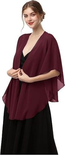 Shawls és Wraps estélyi ruhákhoz, női elegáns selymes sál átlátszó chiffon - outlet termék