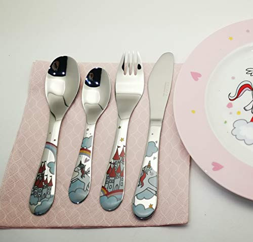 Exzact gyermek evőeszköz 4 darabos unikornis - outlet termék