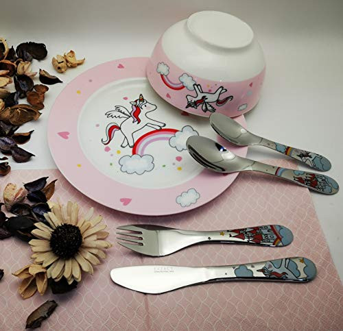 Exzact gyermek evőeszköz 4 darabos unikornis - outlet termék