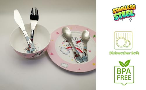 Exzact gyermek evőeszköz 4 darabos unikornis - outlet termék