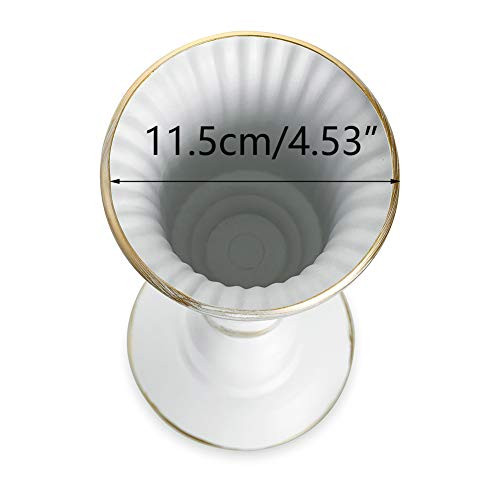 NUPTIO 2 darab fém virágváza fehér, asztaldekoráció, elegáns esküvői középpont, 31,9 - outlet termék