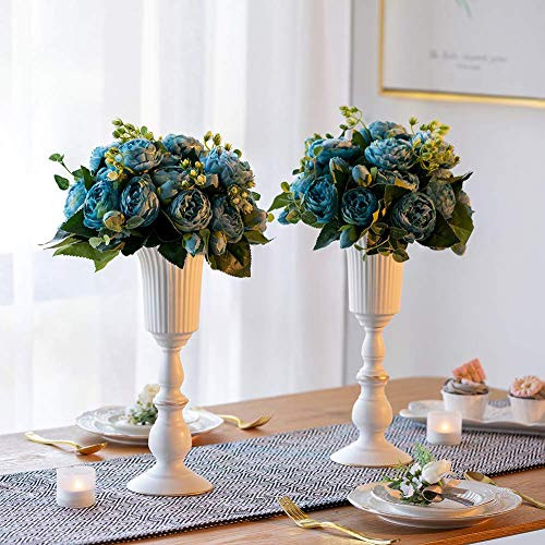 NUPTIO 2 darab fém virágváza fehér, asztaldekoráció, elegáns esküvői középpont, 31,9 - outlet termék