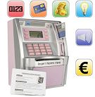 LB Mini elektronikus ATM bankautomata gyerekeknek rózsaszín, euró verzió - outlet termék