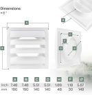 Vent Systems Ø150 mm - fehér légbeömlő műanyag fedél zsalus kültéri nyílás, beépített - outlet termék