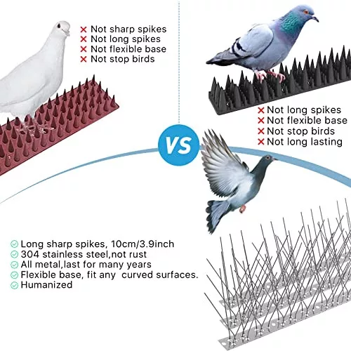 Bird Spikes madártüskék készlet 6m rozsdamentes acél, 18 darabos - outlet termék