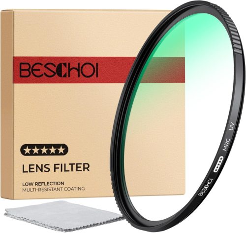 Beschoi 52mm UV védőszűrő, 32 rétegű nano bevonatú ultraibolya optikai üveggel - outlet termék