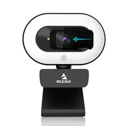   NexiGo StreamCam N930E webkamera 1080P, gyűrűs fény, adatvédelmi fedél, autofókusz - outlet termék