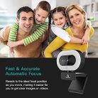 NexiGo StreamCam N930E webkamera 1080P, gyűrűs fény, adatvédelmi fedél, autofókusz - outlet termék