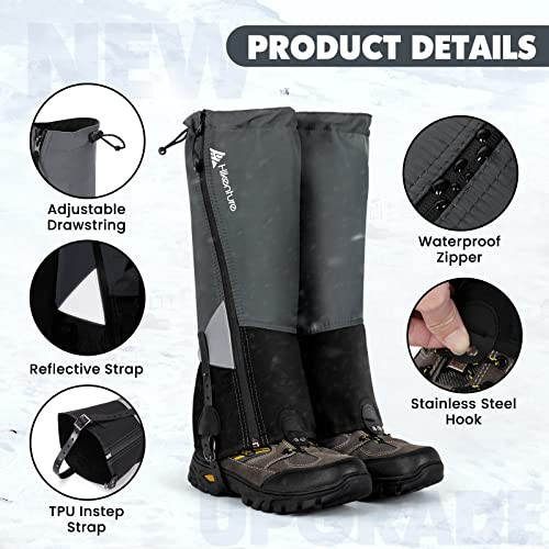 HIKENTURE Gamaschen túrázáshoz szürke, M - outlet termék