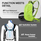 SPGOOD kerékpáros hátizsák 20L/25L/30L vízálló esővédővel, sisakvédővel - outlet termék