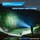 LEKIA LED zseblámpa USB újratölthető, 90,000 lumen, XHP70.2, 5 mód, taktikai - outlet termék