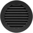 Vent Systems 10cm/100mm fekete kerek szellőzőrács beépített rovarvédelem, fürdőszoba - outlet termék