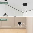 Vent Systems 10cm/100mm fekete kerek szellőzőrács beépített rovarvédelem, fürdőszoba - outlet termék