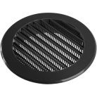 Vent Systems 10cm/100mm fekete kerek szellőzőrács beépített rovarvédelem, fürdőszoba - outlet termék