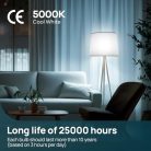 Linkind E27 LED izzó, 13W nappali fény, 5000K, 1521LM, 3 darabos - outlet termék