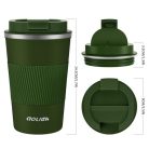 Aolieh Thermobögre, kávésbögre kifolyásmentes fedéllel, rozsdamentes acél utazóbögre - outlet termék