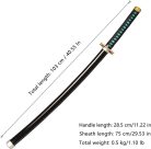 Sword Valley fa penge anime szamurájkard, démonkard 104 cm (Tokitou Muichirou) - outlet termék