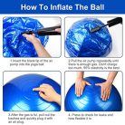 Flintronic jóga és fitnesz labda, 55-65cm, kézi pumpával - outlet termék