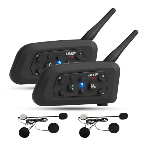 EJEAS V6PRO motoros intercom Bluetooth fejhallgató 1200 m, 6 motoros, DSP - outlet termék