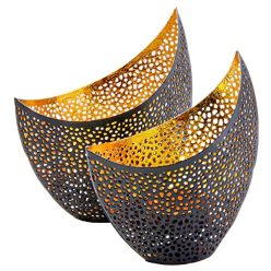   Gadgy gyertyatartó szett 2 darabos, arany, dekoratív - outlet termék