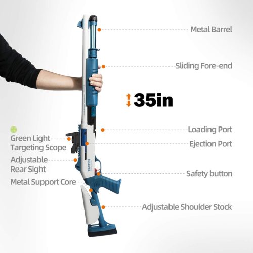Soft habszivacs lövedék kilövő játék puska rugós légpumpával és távcsővel - outlet termék