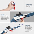 Soft habszivacs lövedék kilövő játék puska rugós légpumpával és távcsővel - outlet termék