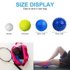 URAQT tüskés masszázslabda szett, 2 darabos kemény lacrosse labda és tüskés - outlet termék