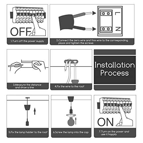 Aigostar E27 lámpafoglalat, függőlámpa fekete - outlet termék