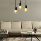 Aigostar E27 lámpafoglalat, függőlámpa fekete - outlet termék