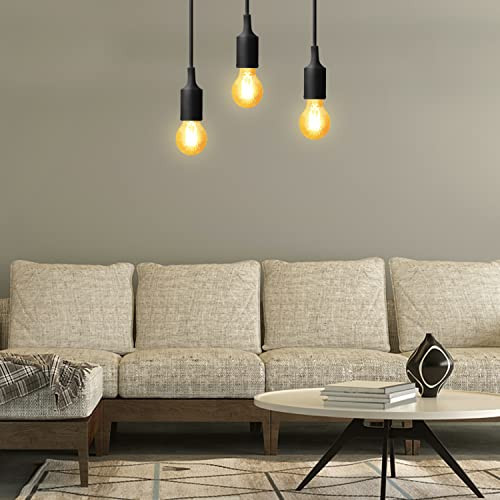 Aigostar E27 lámpafoglalat, függőlámpa fekete - outlet termék