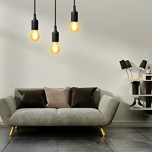 Aigostar E27 lámpafoglalat, függőlámpa fekete - outlet termék