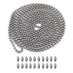   BetterJonny 6m golyós lánc, 4,5mm rozsdamentes acél 20 darabos csatlakozóval, ezüst - outlet termék