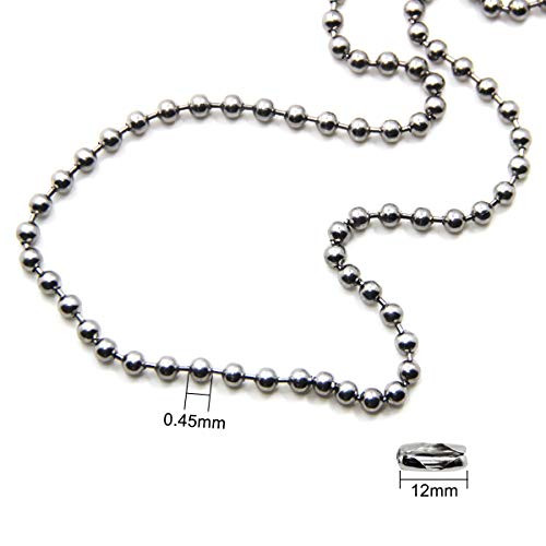 BetterJonny 6m golyós lánc, 4,5mm rozsdamentes acél 20 darabos csatlakozóval, ezüst - outlet termék