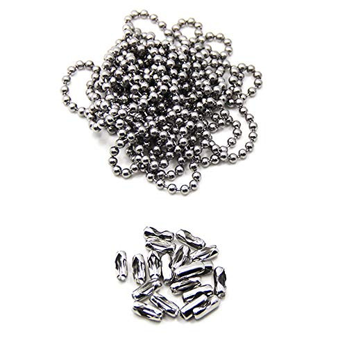 BetterJonny 6m golyós lánc, 4,5mm rozsdamentes acél 20 darabos csatlakozóval, ezüst - outlet termék