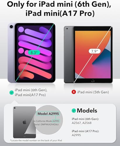 ESR iPad mini 7 tok vékony, háromszoros állvány, erős mágneses rögzítés, tartós - outlet termék