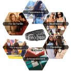 JasGood női szegecses öv csillogó strassz szegecsekkel, western bőr öv farmerhez - outlet termék