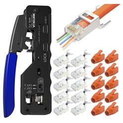   VCELINK GJ671BL krimpelő fogó RJ45 csatlakozóhoz Cat 7 Cat6A Lan dugó - outlet termék