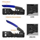VCELINK GJ671BL krimpelő fogó RJ45 csatlakozóhoz Cat 7 Cat6A Lan dugó - outlet termék