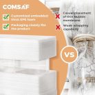 ComSaf üvegtároló edények fedéllel 2,1L 3 darabos, átlátszó, légmentes, bambusz - outlet termék
