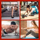 EnterSports hasizom edző, 6 az 1-ben fitnesz szalaggal, fekvőtámasz, térdvédő - outlet termék