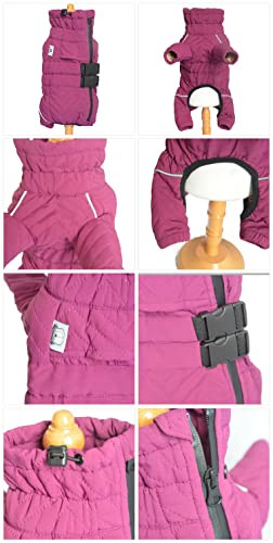 Warm kutyakabát, dupla rétegű kutyamellény, szélálló, vízálló, 3XL (ciklámen) - outlet termék