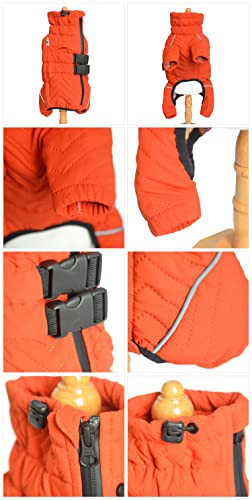 Warm kutyakabát, dupla rétegű kutyamellény, négy lábat fedő, szélálló, vízálló, méret: S - outlet termék