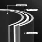 HollyHOME kerti asztal, kerek, fém, fekete - outlet termék