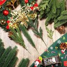 Syhood műfenyőágak 4 stílus karácsonyi zöld, 40 darabos - outlet termék