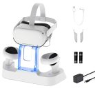 NexiGo töltőállomás LED fénnyel Oculus Quest 2-hez támogatja az Elite pántot - outlet termék