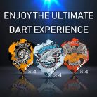 BLESION elektronikus darts tábla 12 nyíllal (piros) - outlet termék