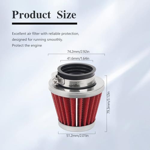 Road Passion motorkerékpár légszűrő 1 x 42 mm nagy teljesítményű, újrahasznosítható - outlet termék