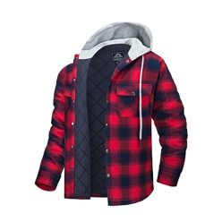   MAGCOMSEN férfi thermoing hosszú ujjú kapucnis flaneldzseki fekete, XXL - outlet termék