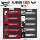 BEAST RAGE bokszkesztyűk Muay Thai, kickbox, MMA, edzés, férfiak, nők, párnázott - outlet termék